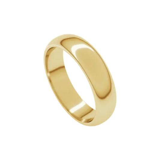 14k mens classic wedding band