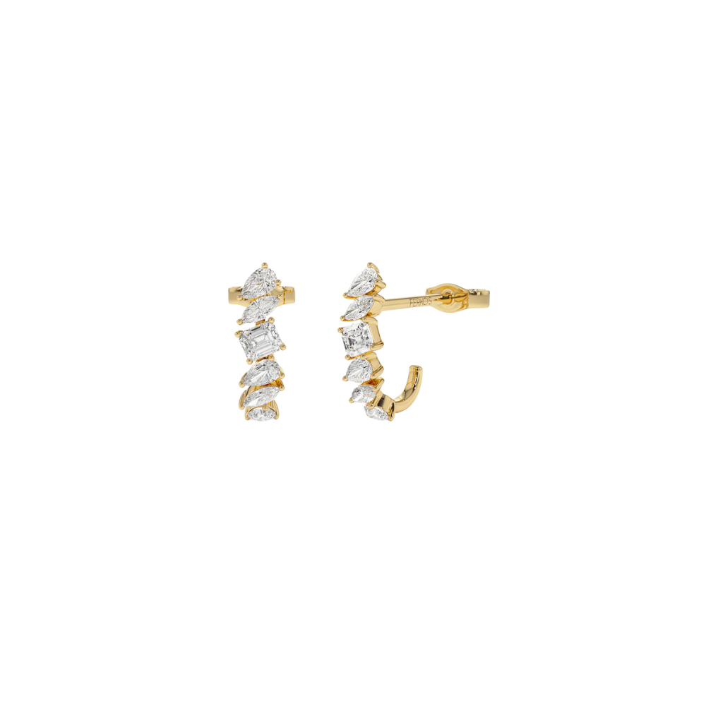 Multi Shape Diamond Half Hoops – Henri Noël