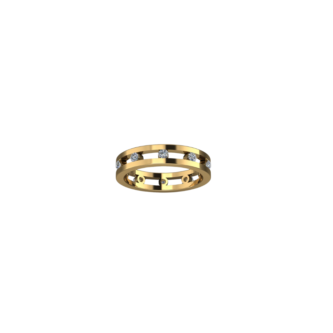 Diamond Row Stacking Ring