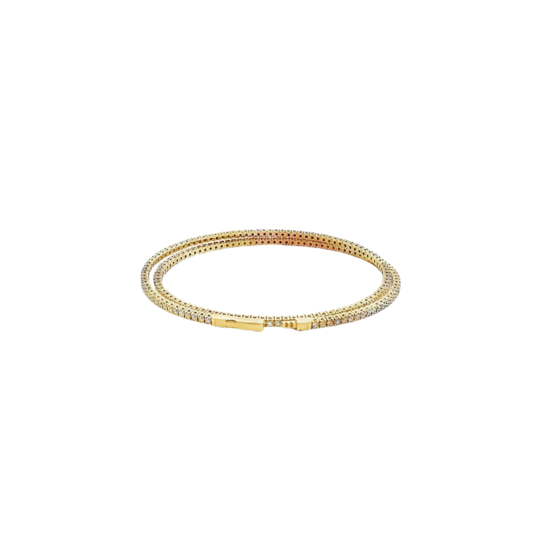 Double Wrap Flex Diamond Bangle
