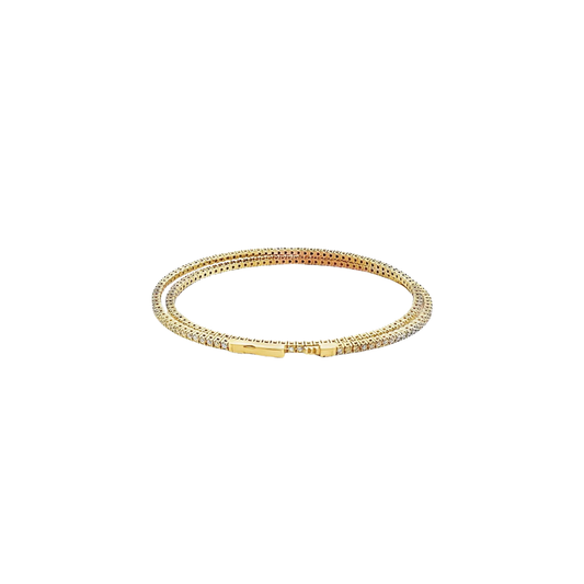 Double Wrap Flex Diamond Bangle