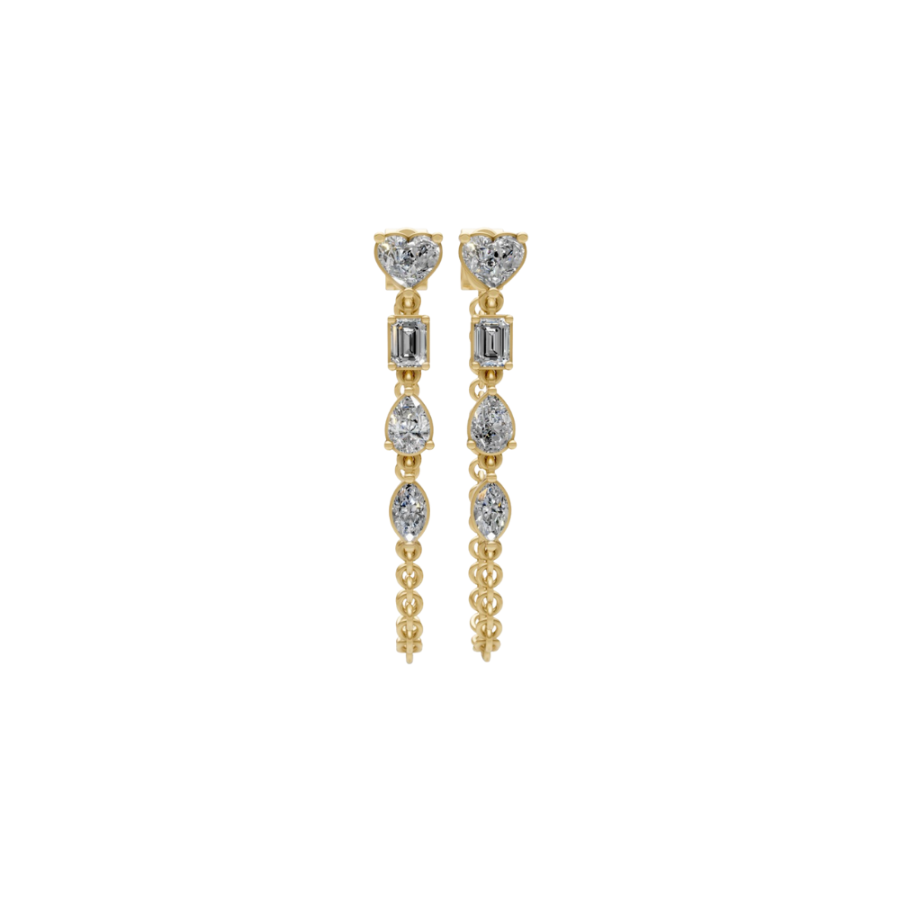 Fancy Shape Diamond Drop Earrings – Henri Noël