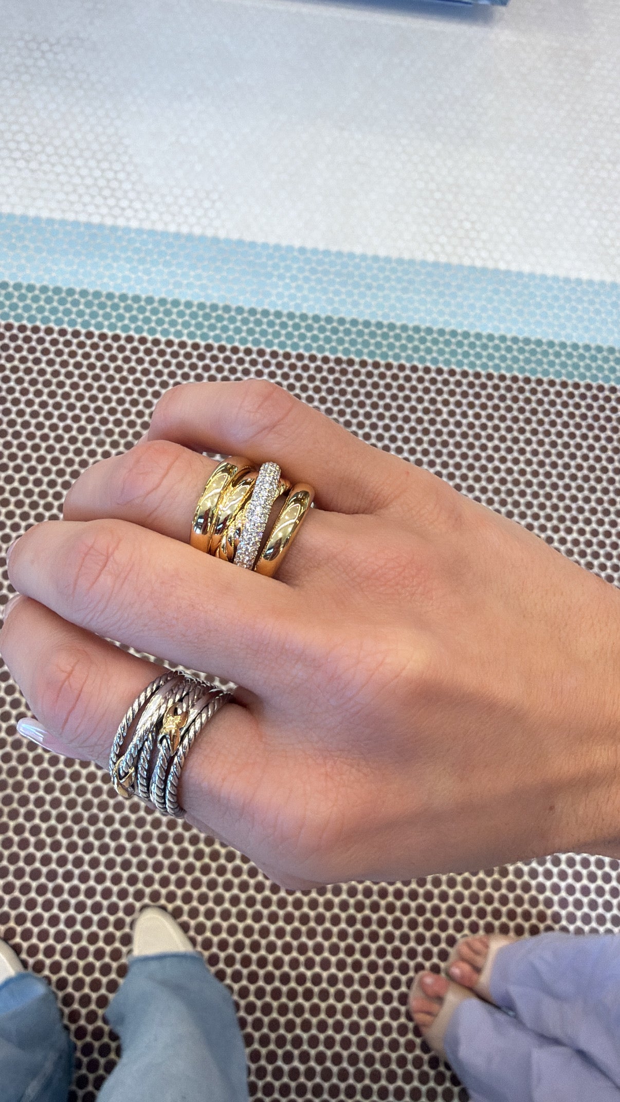 Estate David Yurman Double X Crossover Ring