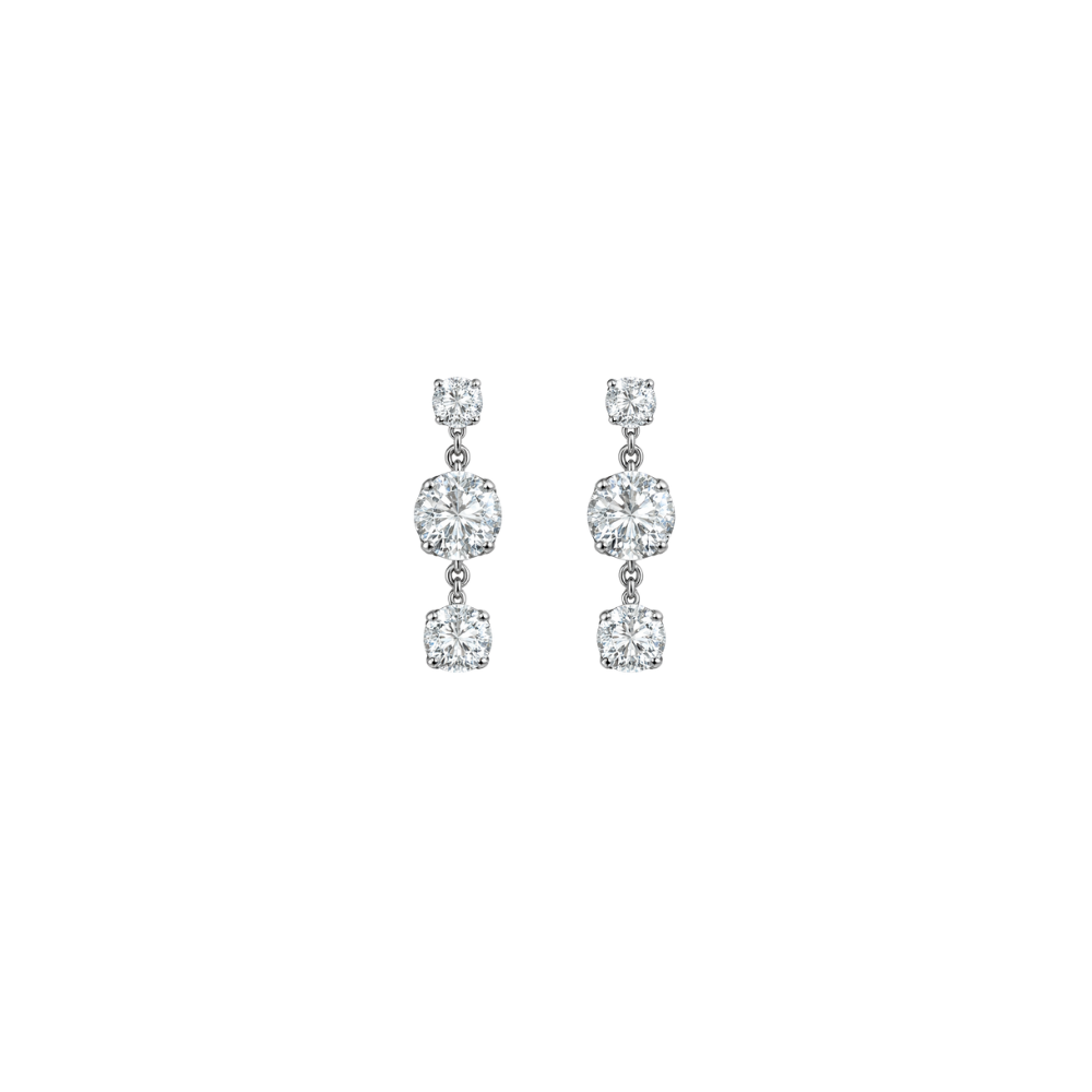 3 Diamond Drop Earrings – Henri Noël