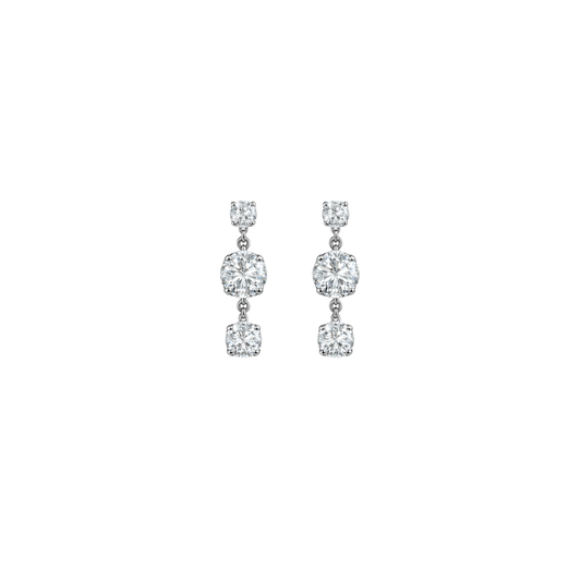 3 Diamond Drop Earrings – Henri Noël