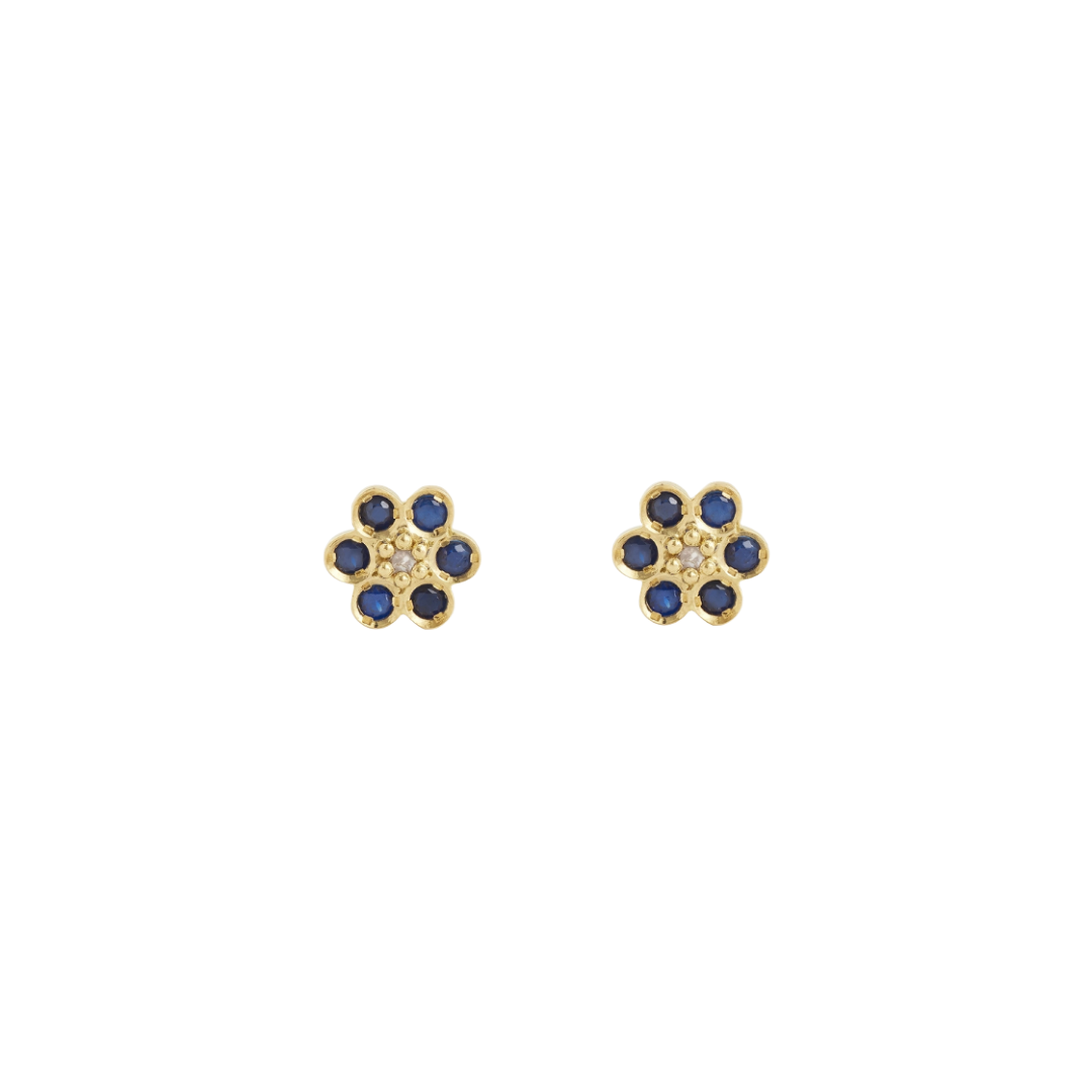 Sophie d'Agon- Miniflower Earrings 4 Blue