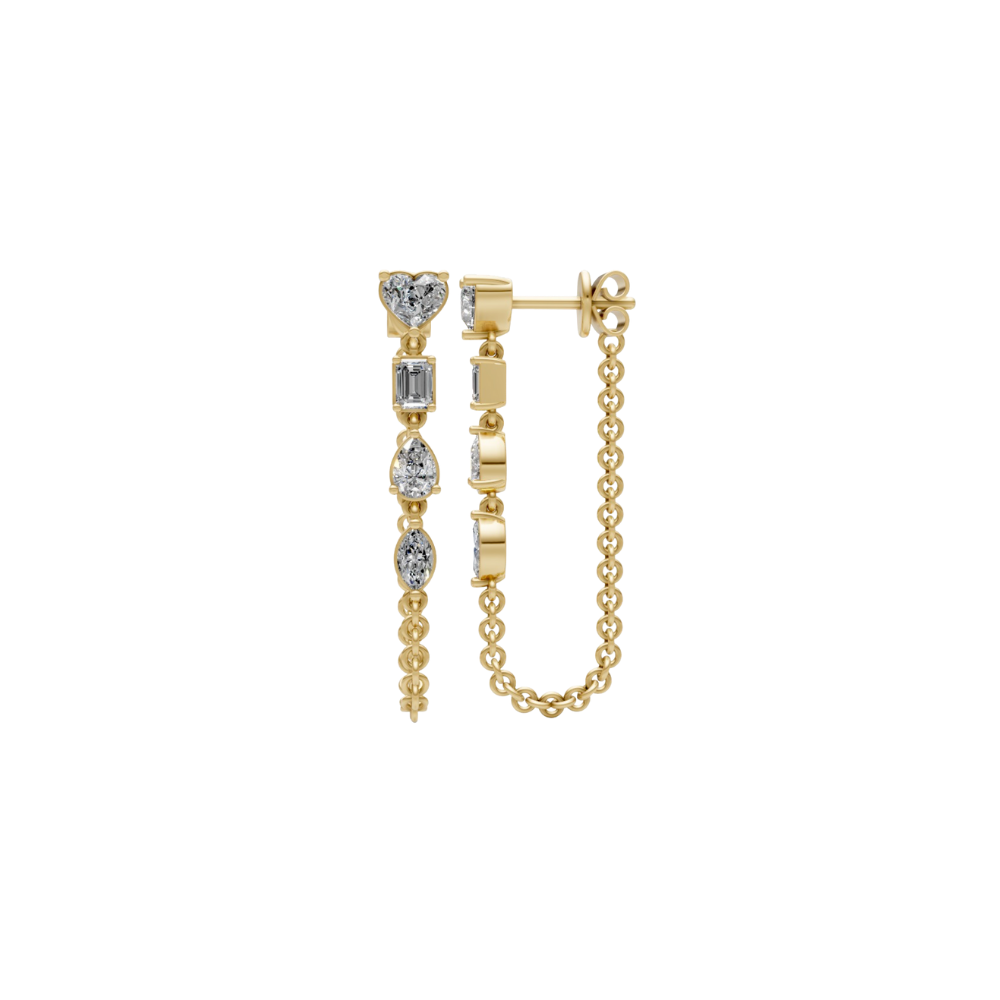 Fancy Shape Diamond Drop Earrings – Henri Noël