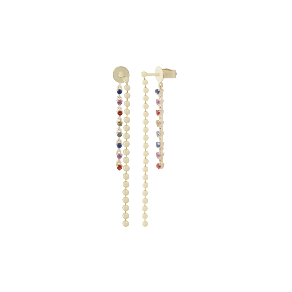 Gold and Sapphire Drop Earrings – Henri Noël