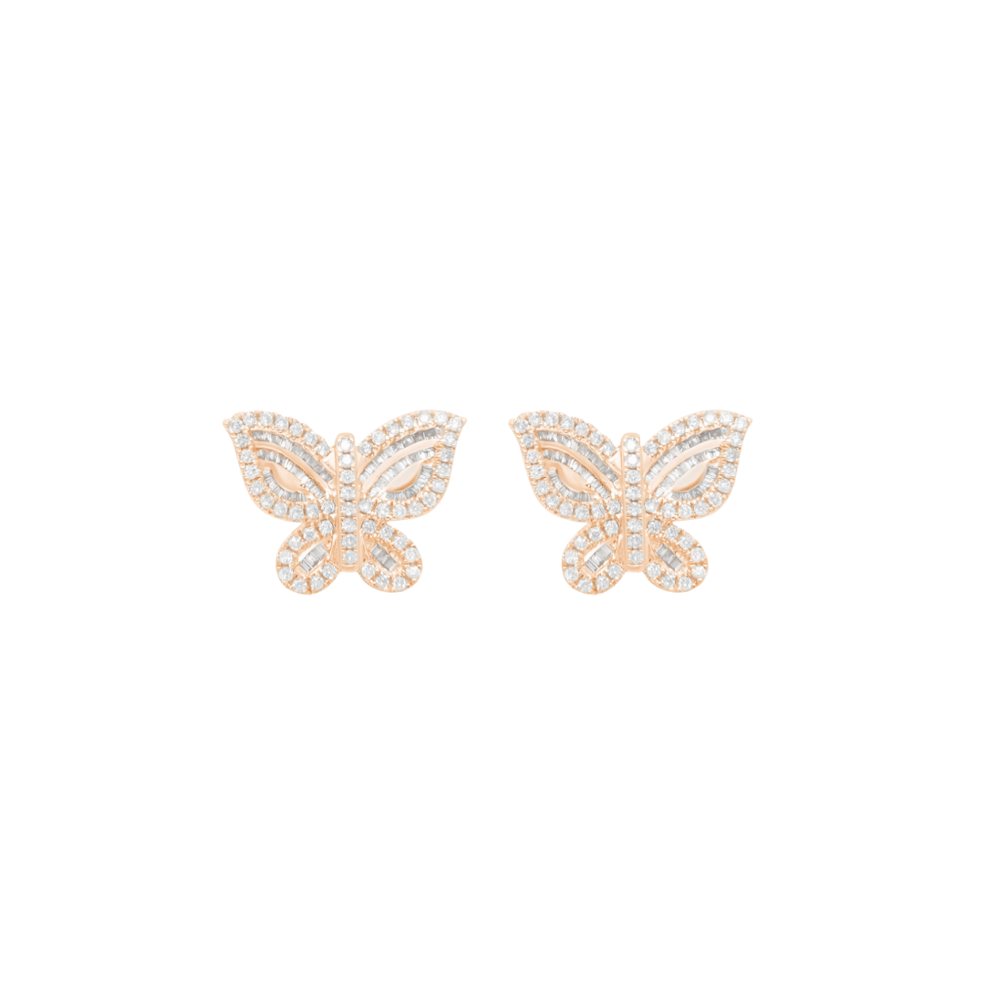 Diamond Butterfly Earrings