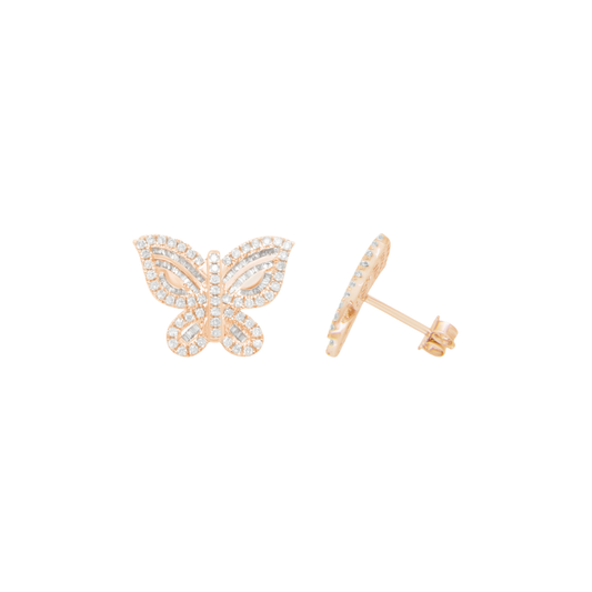 Diamond Butterfly Earrings