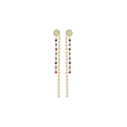 Gold and Sapphire Drop Earrings – Henri Noël