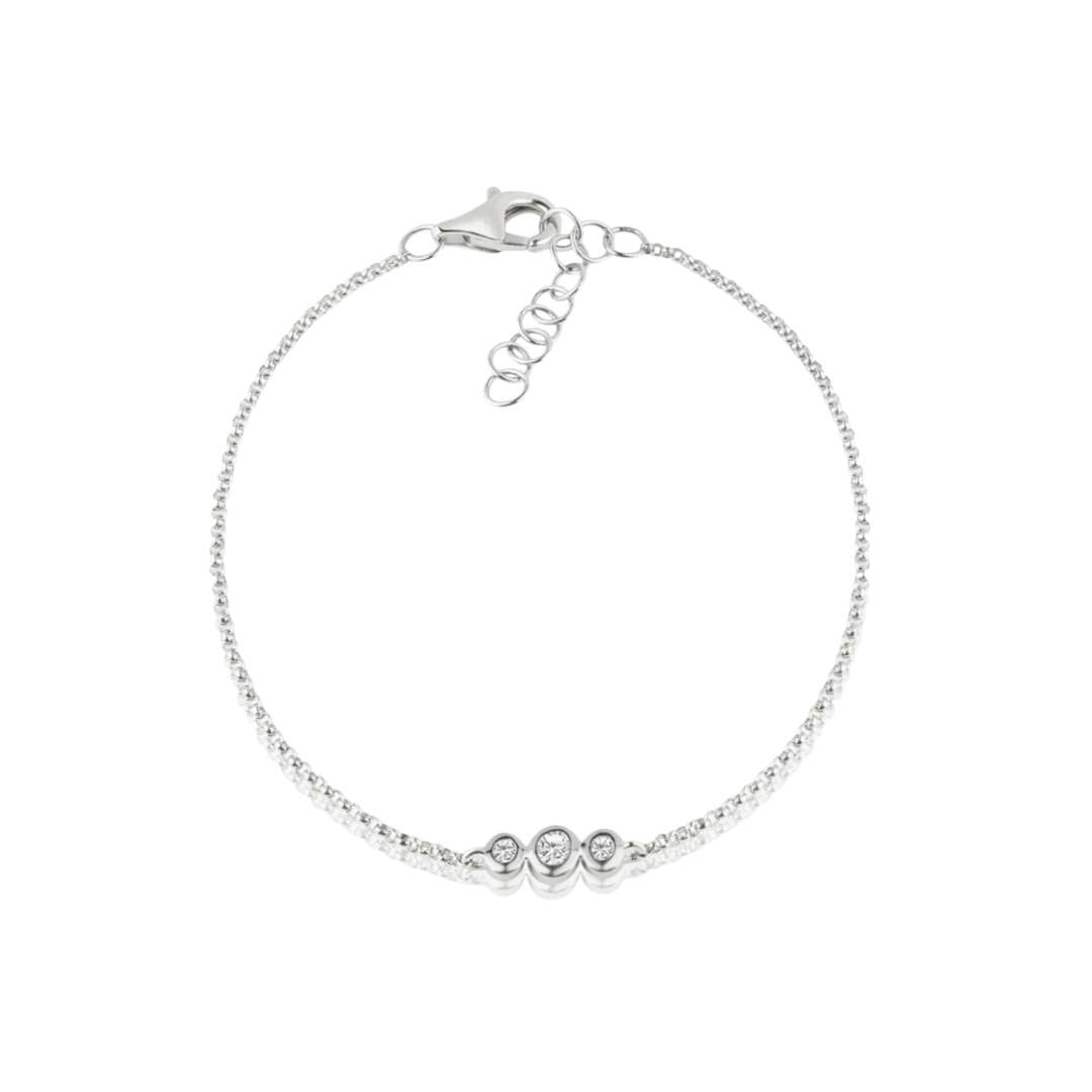 Diamond Bezel Set Trio Bracelet