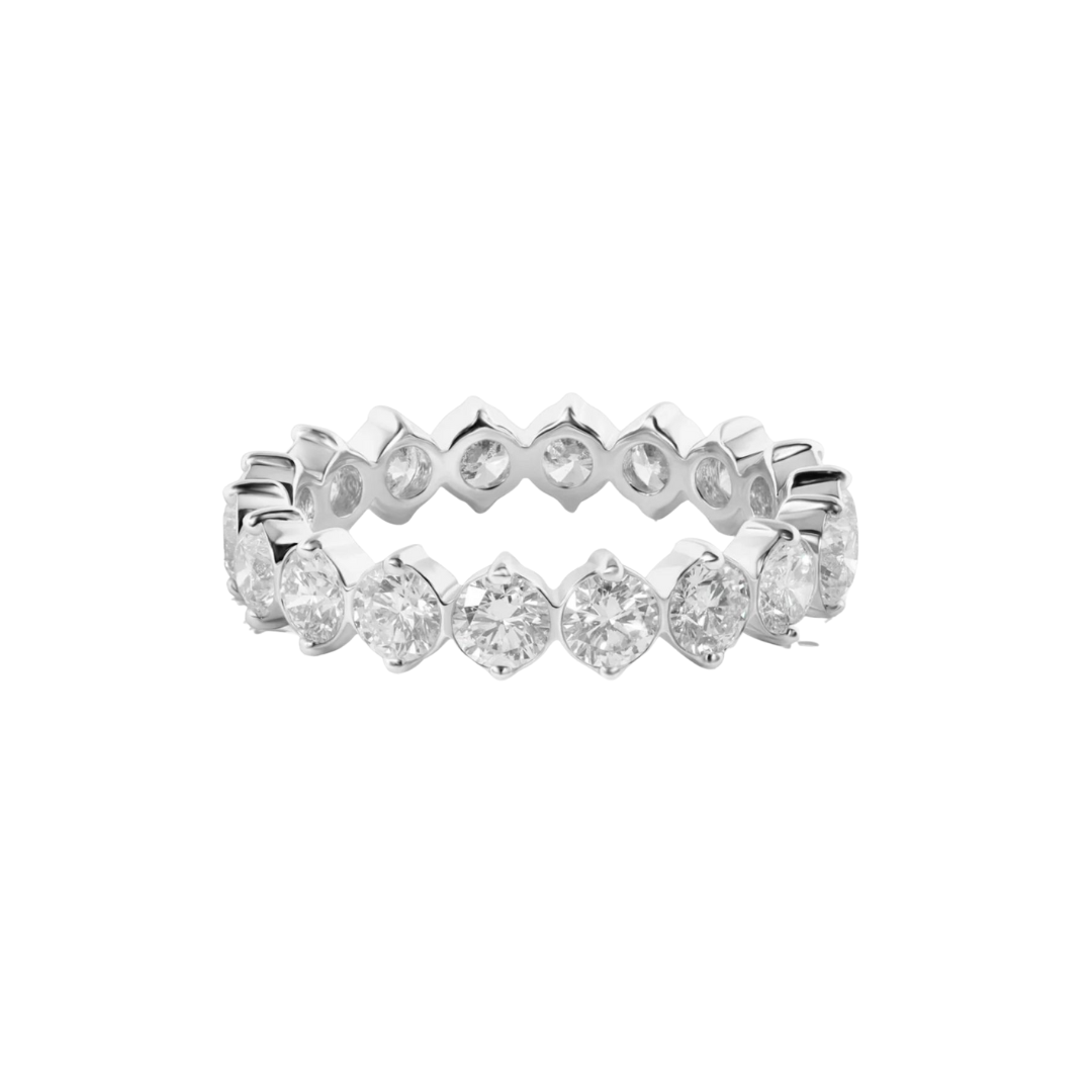 Large Round Cut Diamond Eternity Band