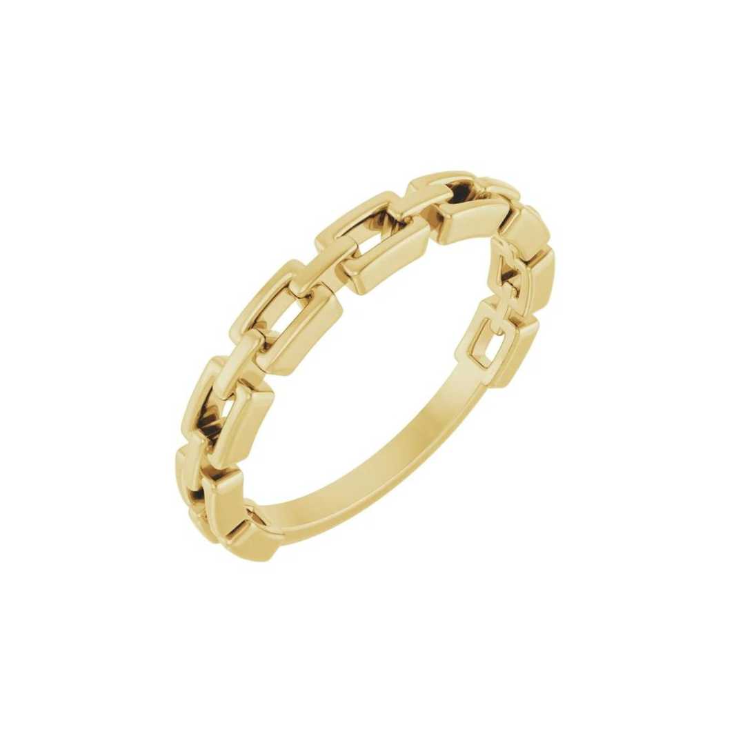 14K Gold Link Ring