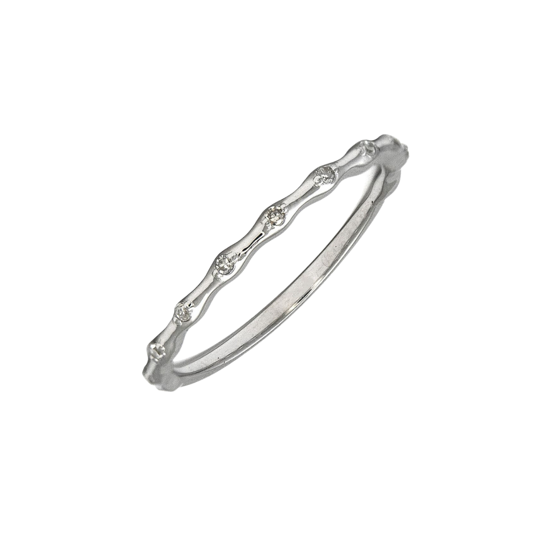 Mini Spaced Diamond Stacking Band