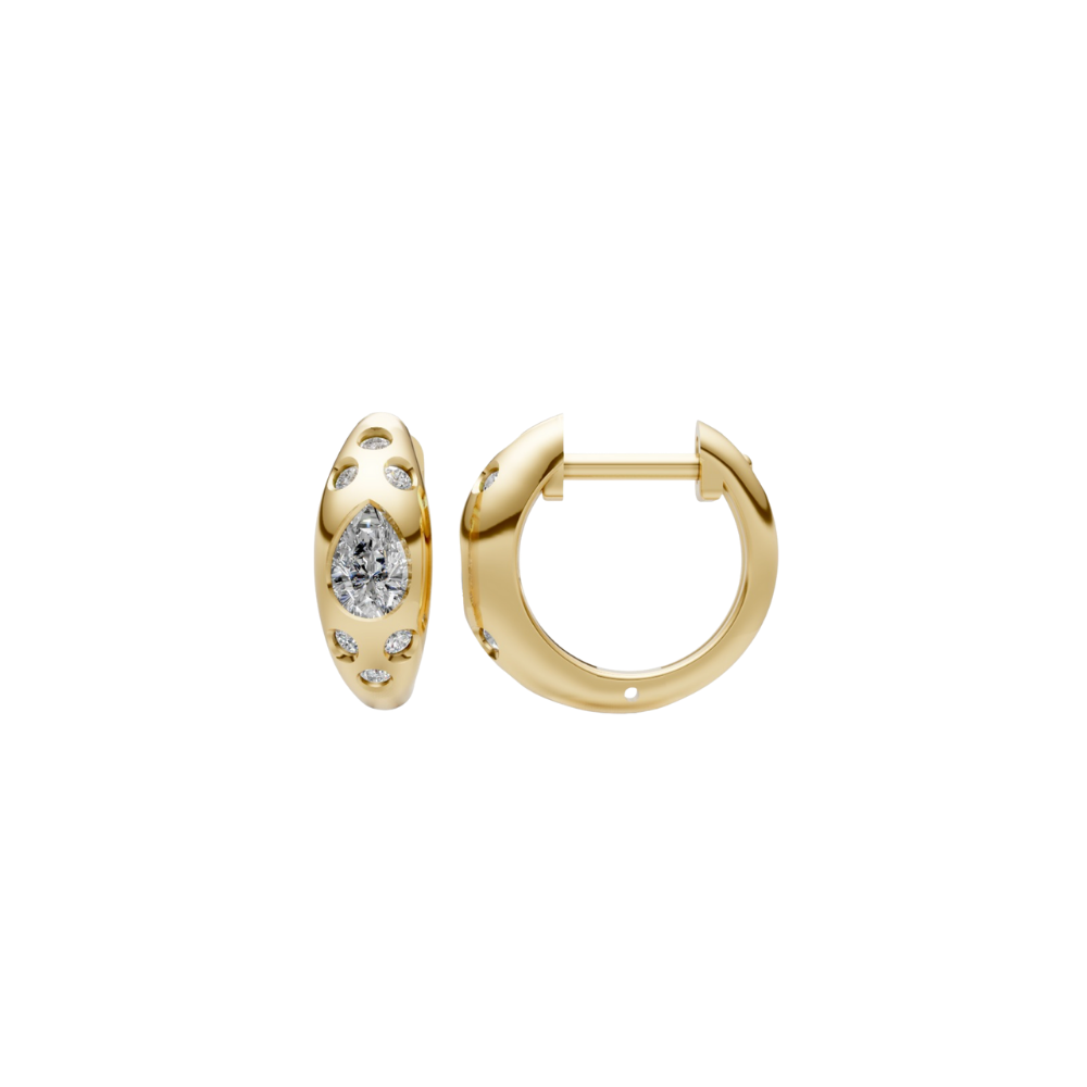 Pear Diamond Sky Mini Hoops – Henri Noël