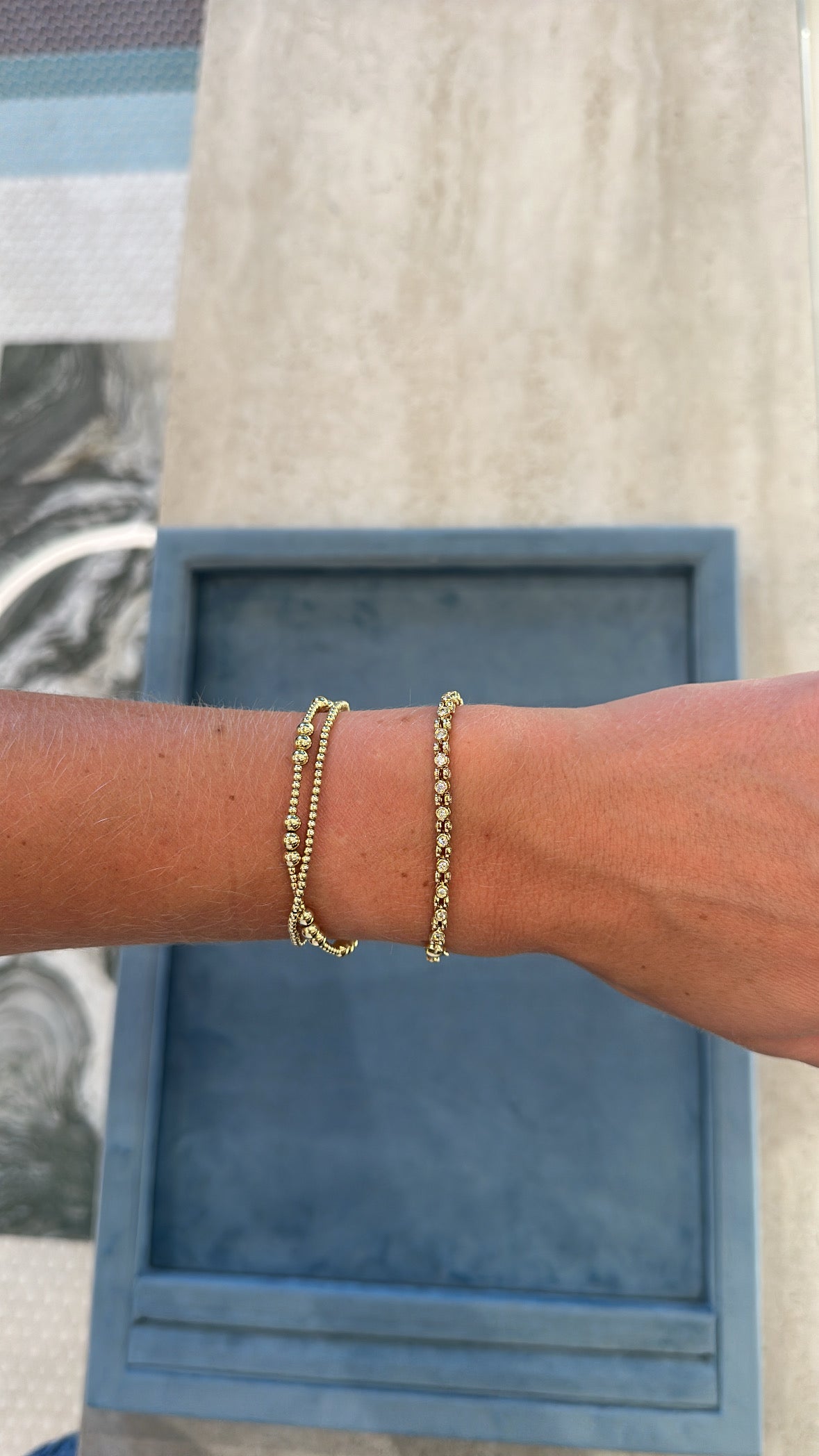 Bezel Diamond Box Bracelet – Henri Noël
