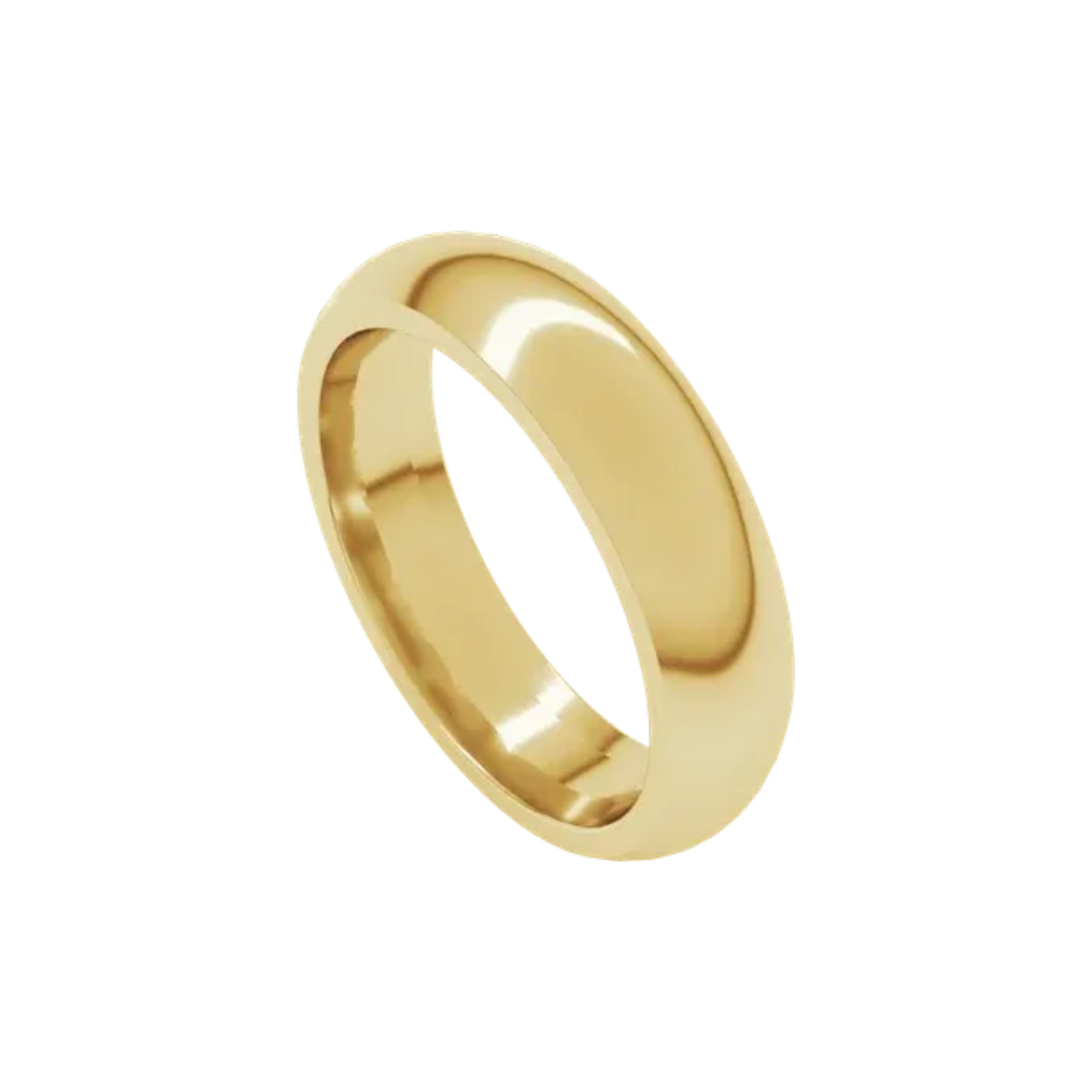 18K Mens Comfort Fit Yellow Gold Band