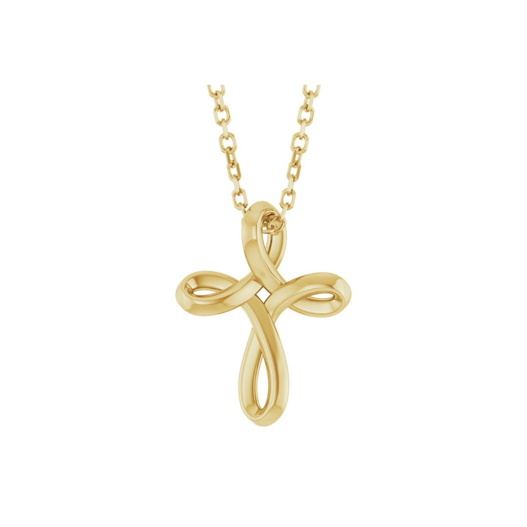 14K Gold Cross Necklace