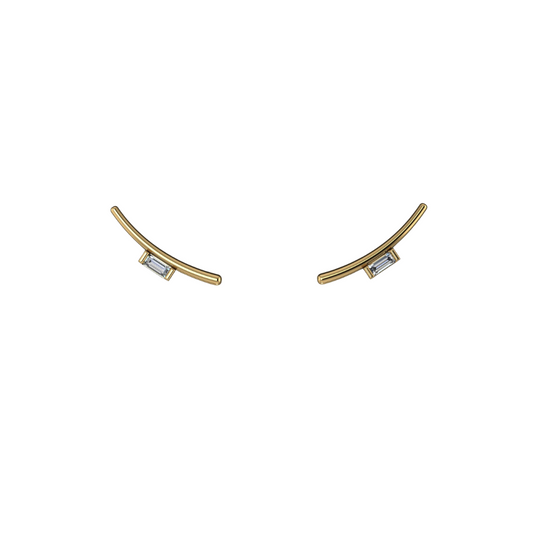 Curved Baguette Studs