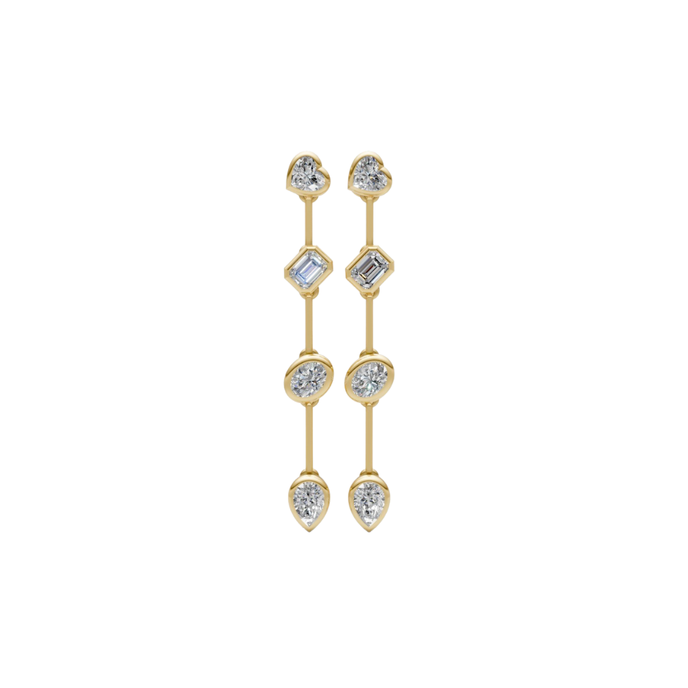Fancy Shape Diamond Bezel Drop – Henri Noël