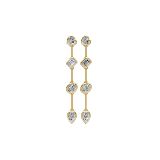 Fancy Shape Diamond Bezel Drop – Henri Noël
