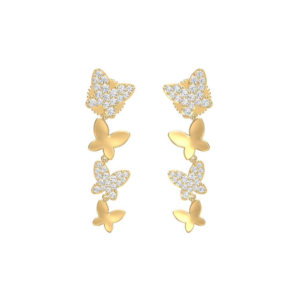 Graduated Diamond Butterfly Drops – Henri Noël