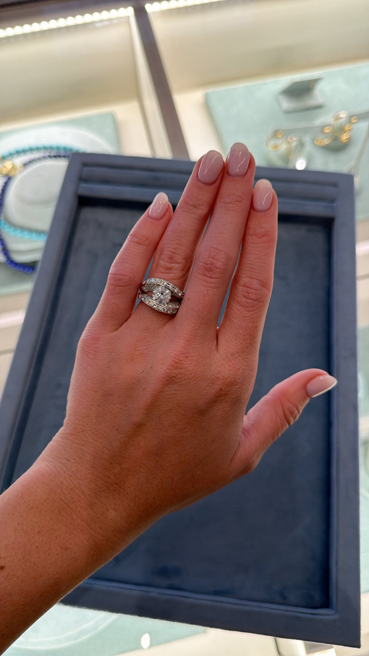 Diamond Crossover Ring
