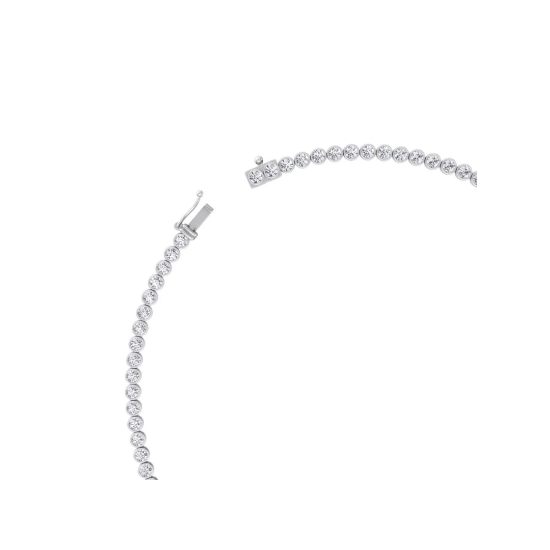 Graduated Diamond Bezel Tennis Necklace