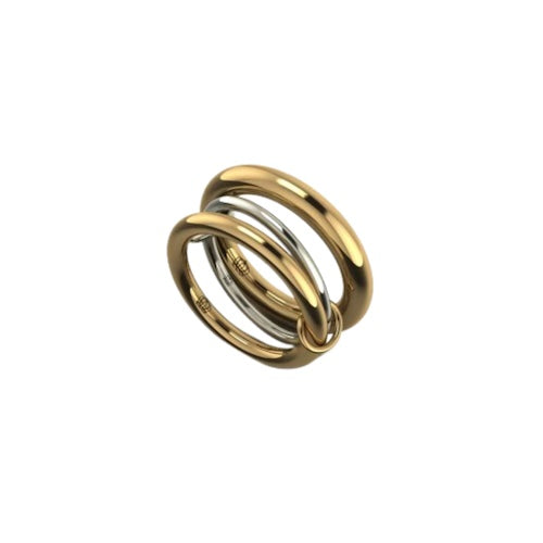 18K Gold Large Trinity Ring – Henri Noël