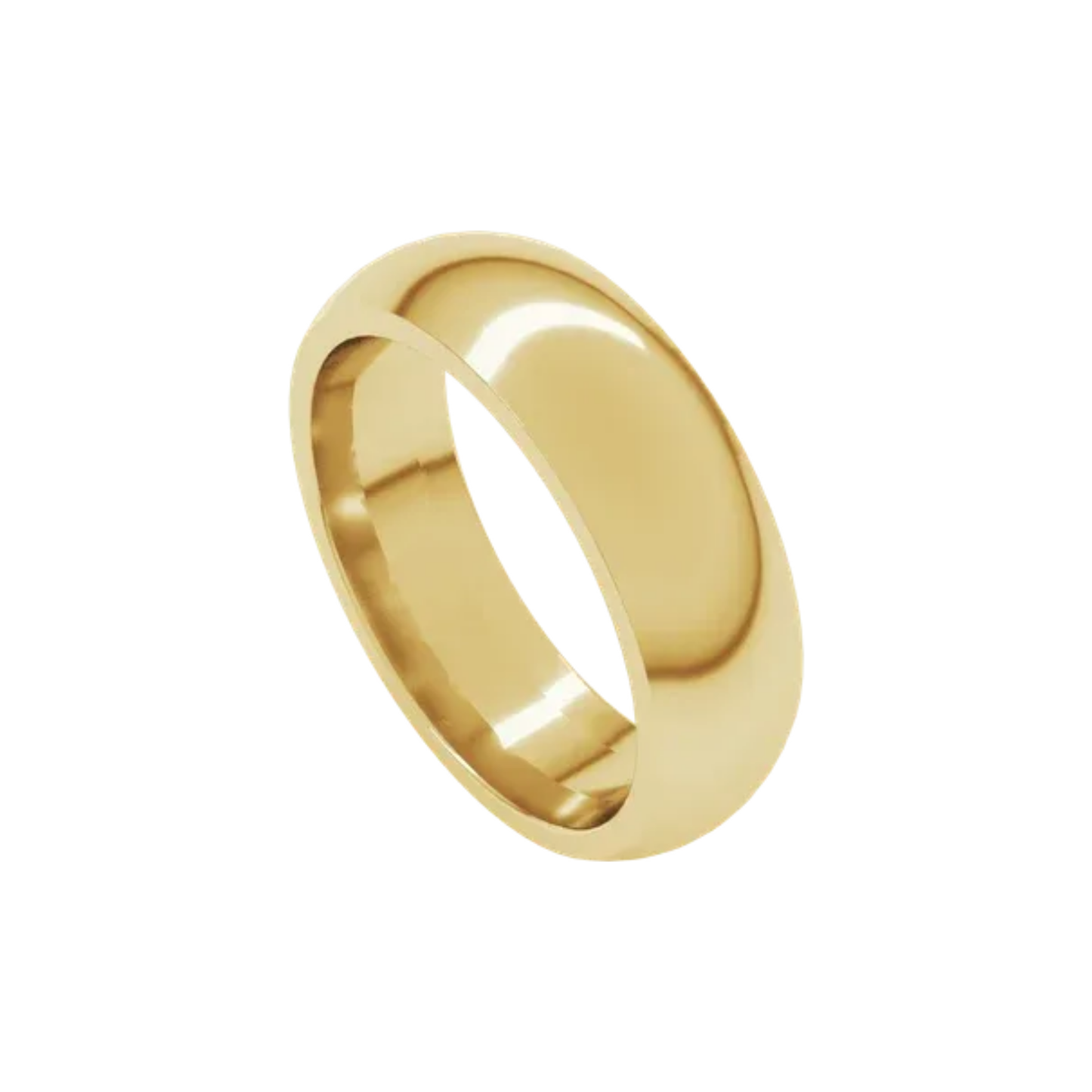 18K Mens Comfort Fit Yellow Gold Band