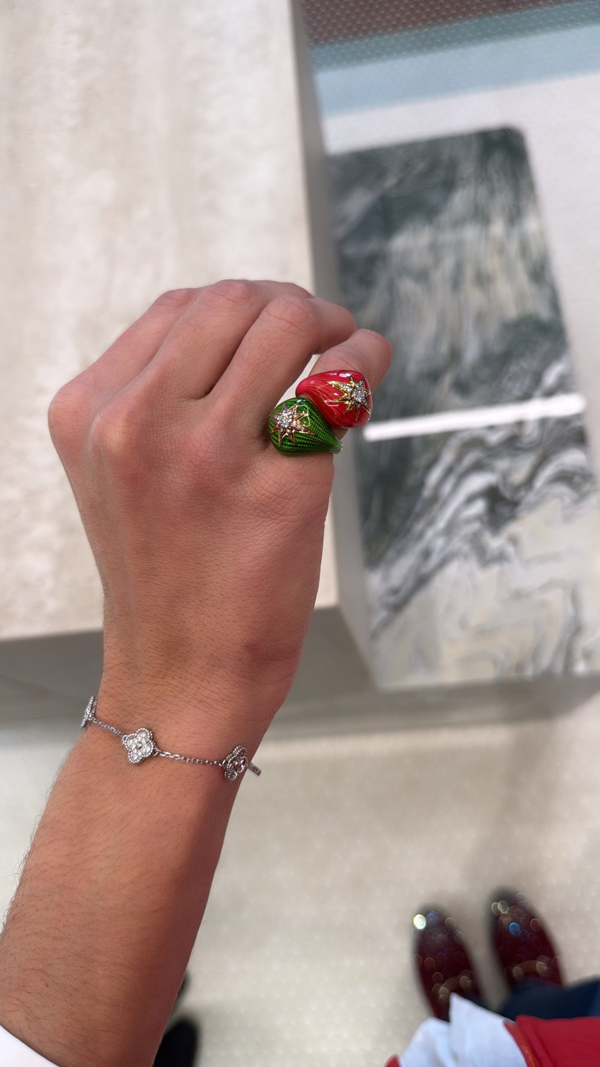 Selim Mouzannar - Aïda Kiwi Pinky Ring – Henri Noël