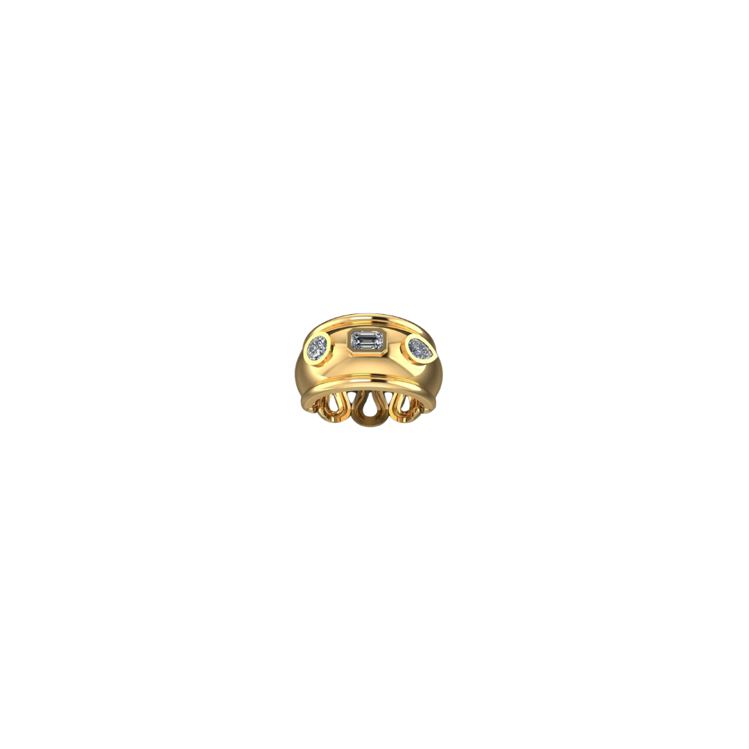 Bubble Diamond Wave Ring – Henri Noël