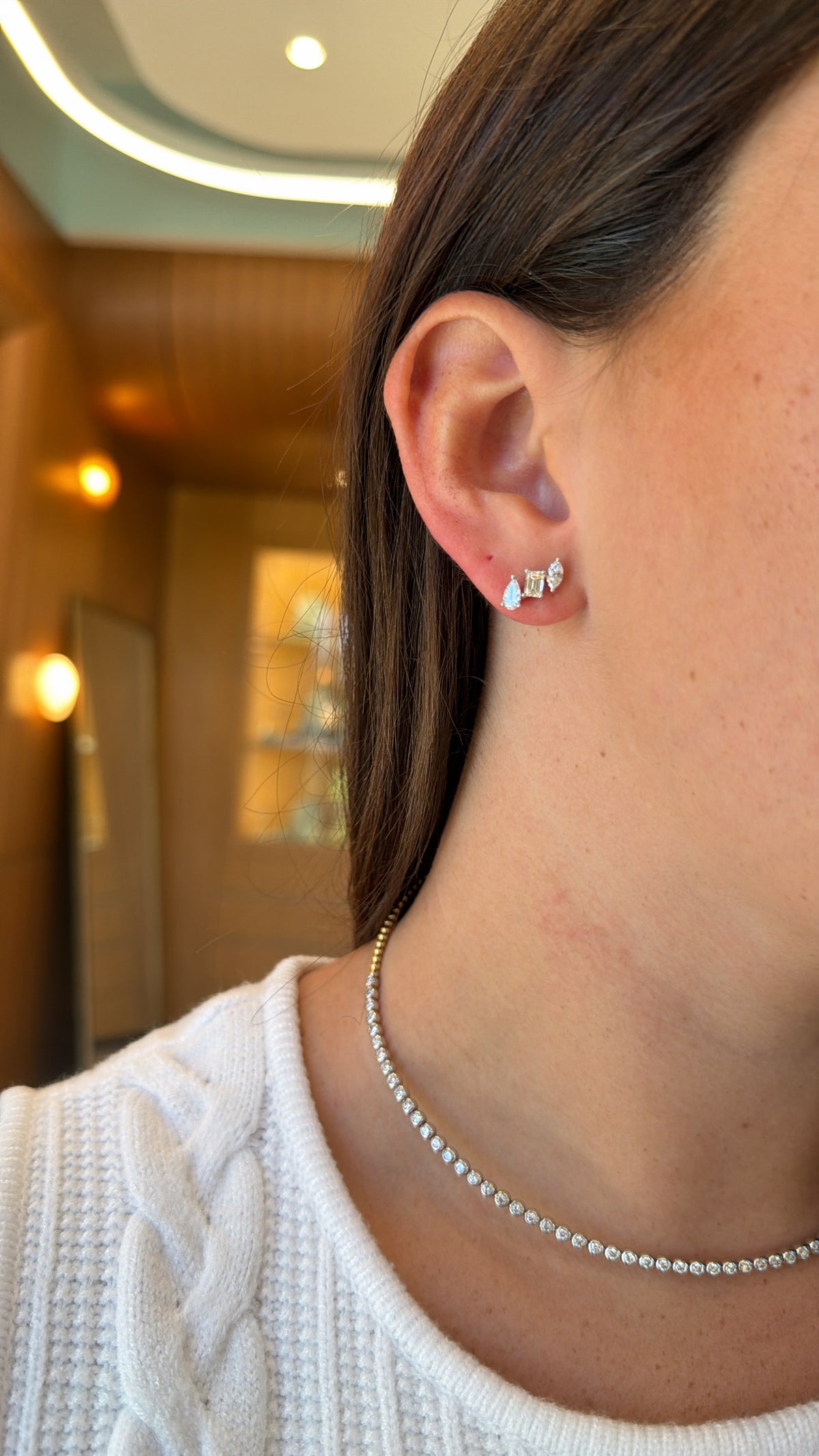 Fancy Shape Cluster Diamond Climber – Henri Noël