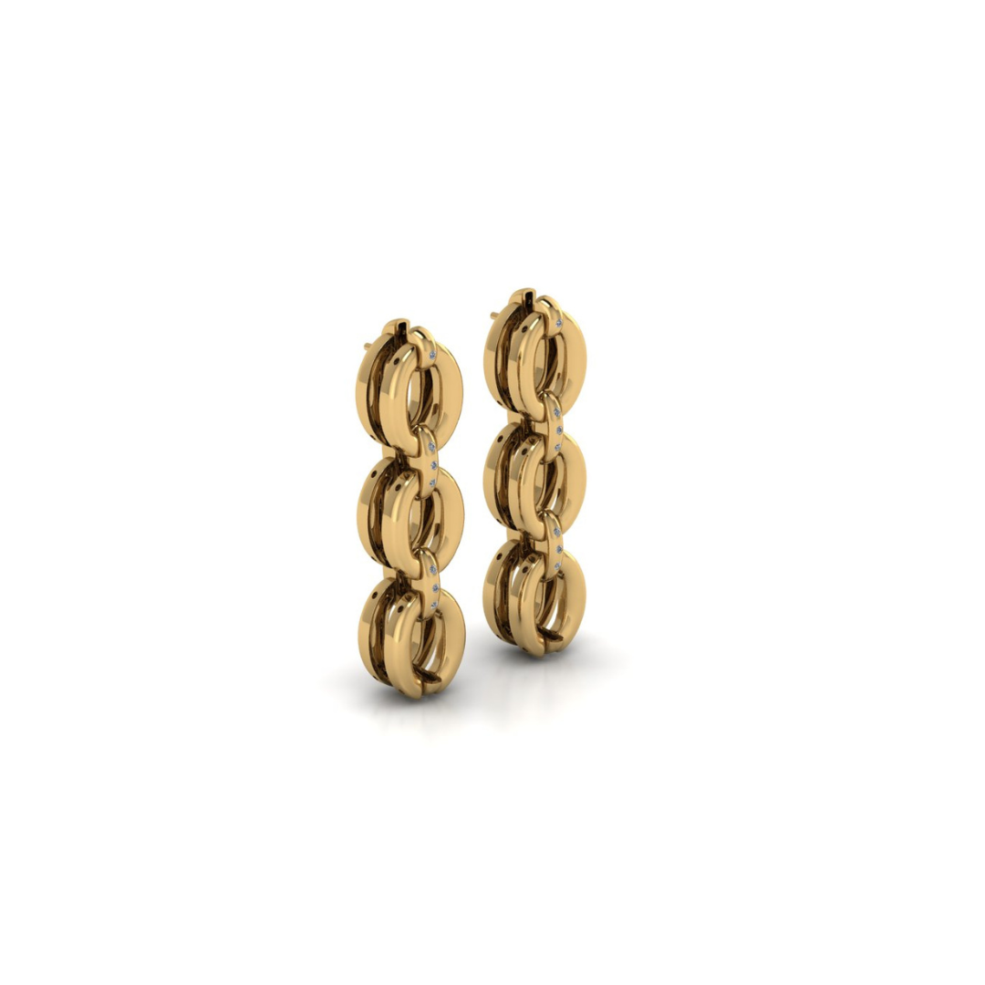 Lawson Two-Way Twin Chain Earrings