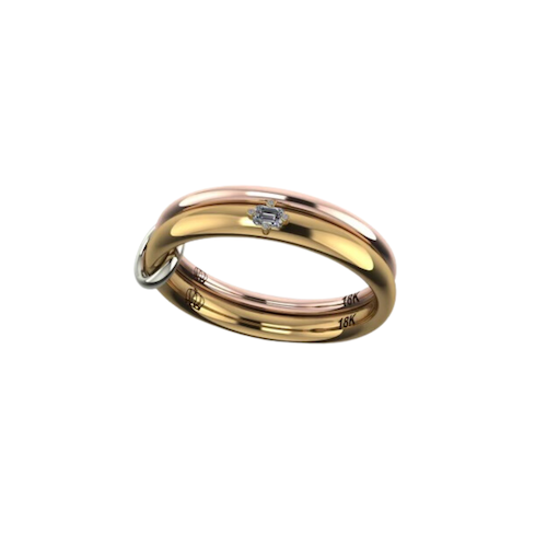 18K Gold Small Trinity Ring