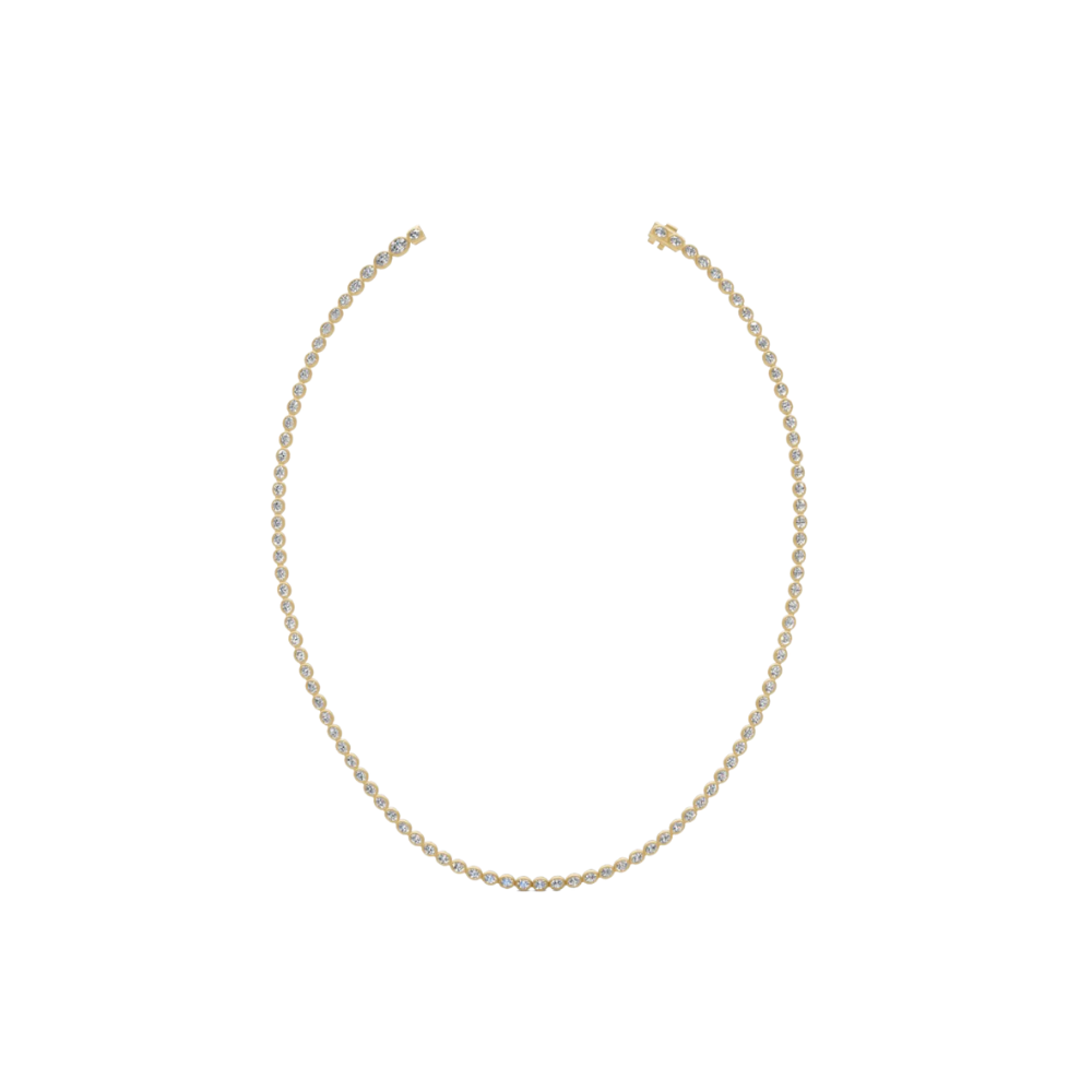 Graduated East West Oval Diamond Tennis Necklace