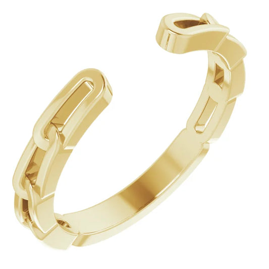 14K Open Chain Cuff Ring