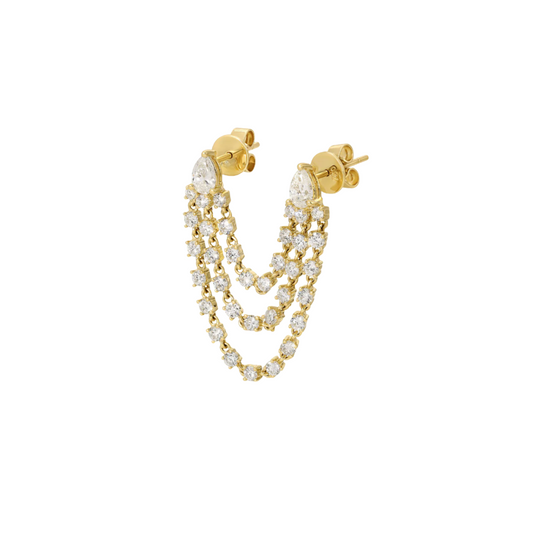 Double Pear Jump Rope Earrings