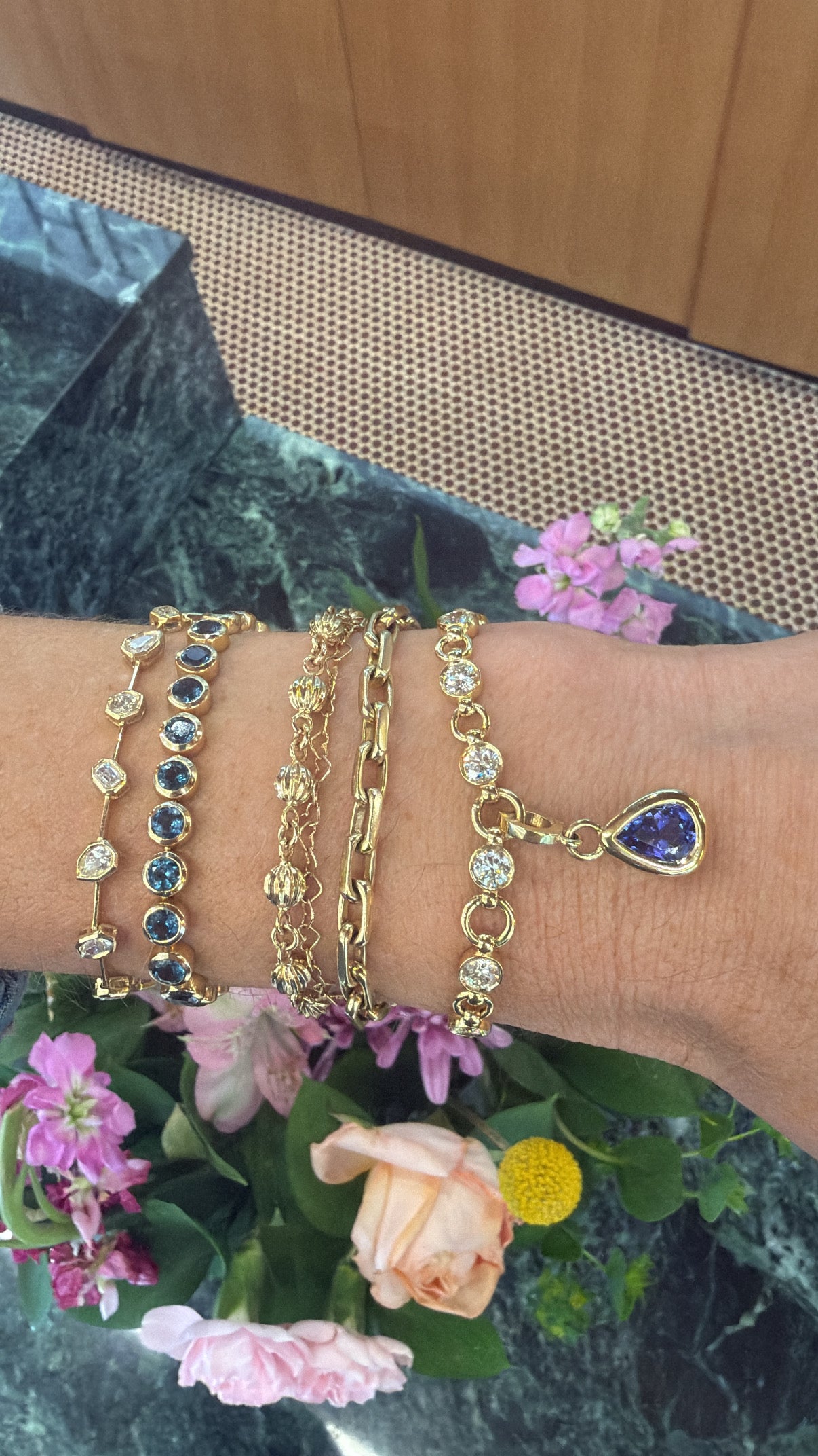 Bezel Diamond Chainlink Bracelet