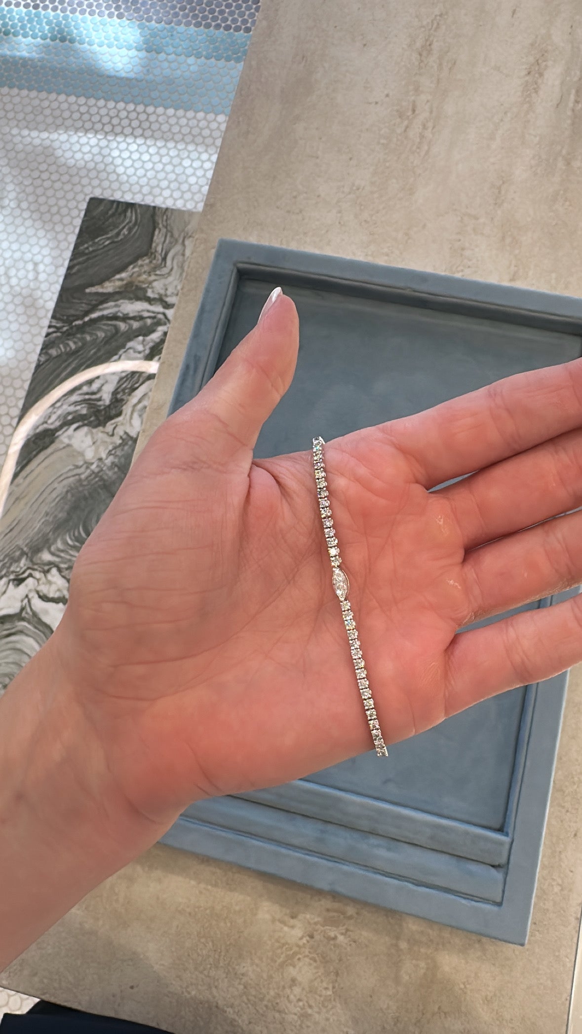 Marquise Diamond Tennis Bracelet