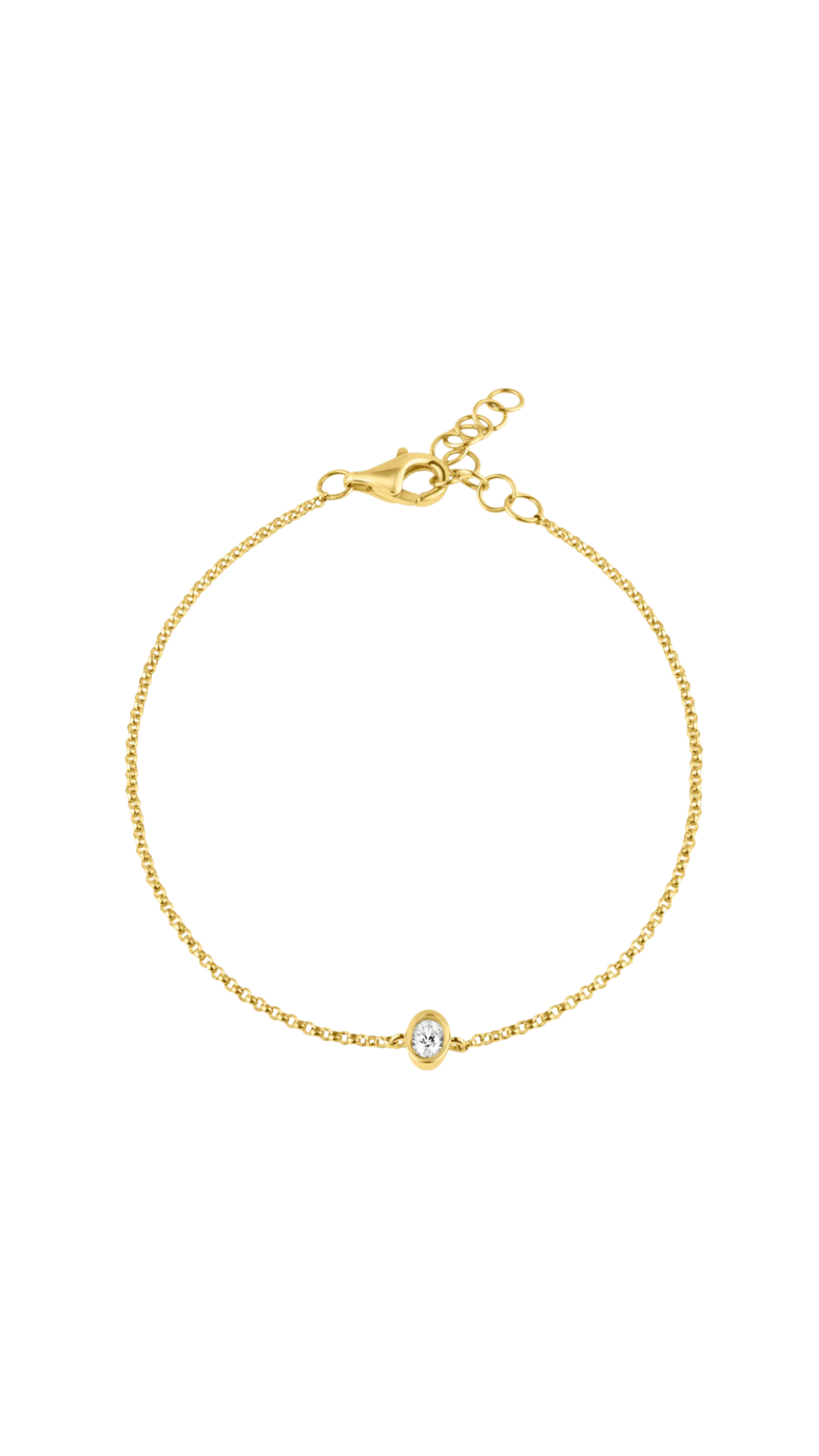 Adjustable Bezel Diamond Oval Bracelet – Henri Noël