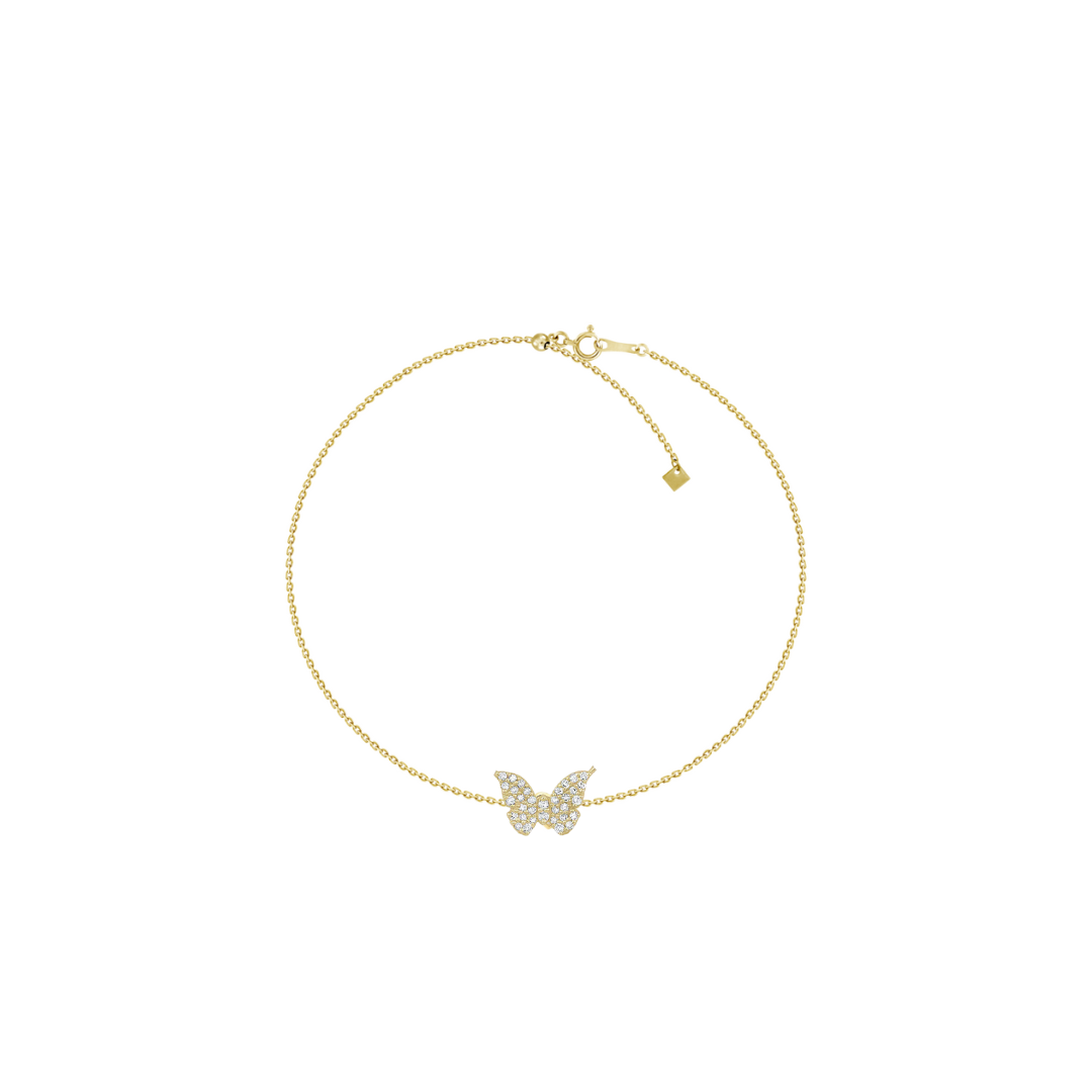 Adjustable Pave Butterfly Bracelet – Henri Noël