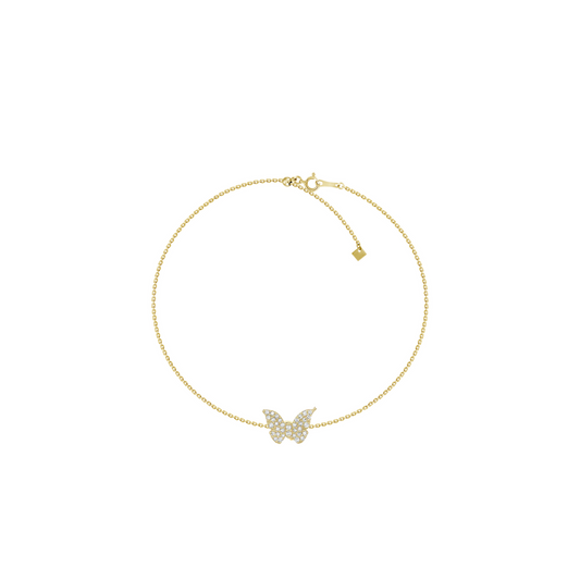 Adjustable Pave Butterfly Bracelet – Henri Noël
