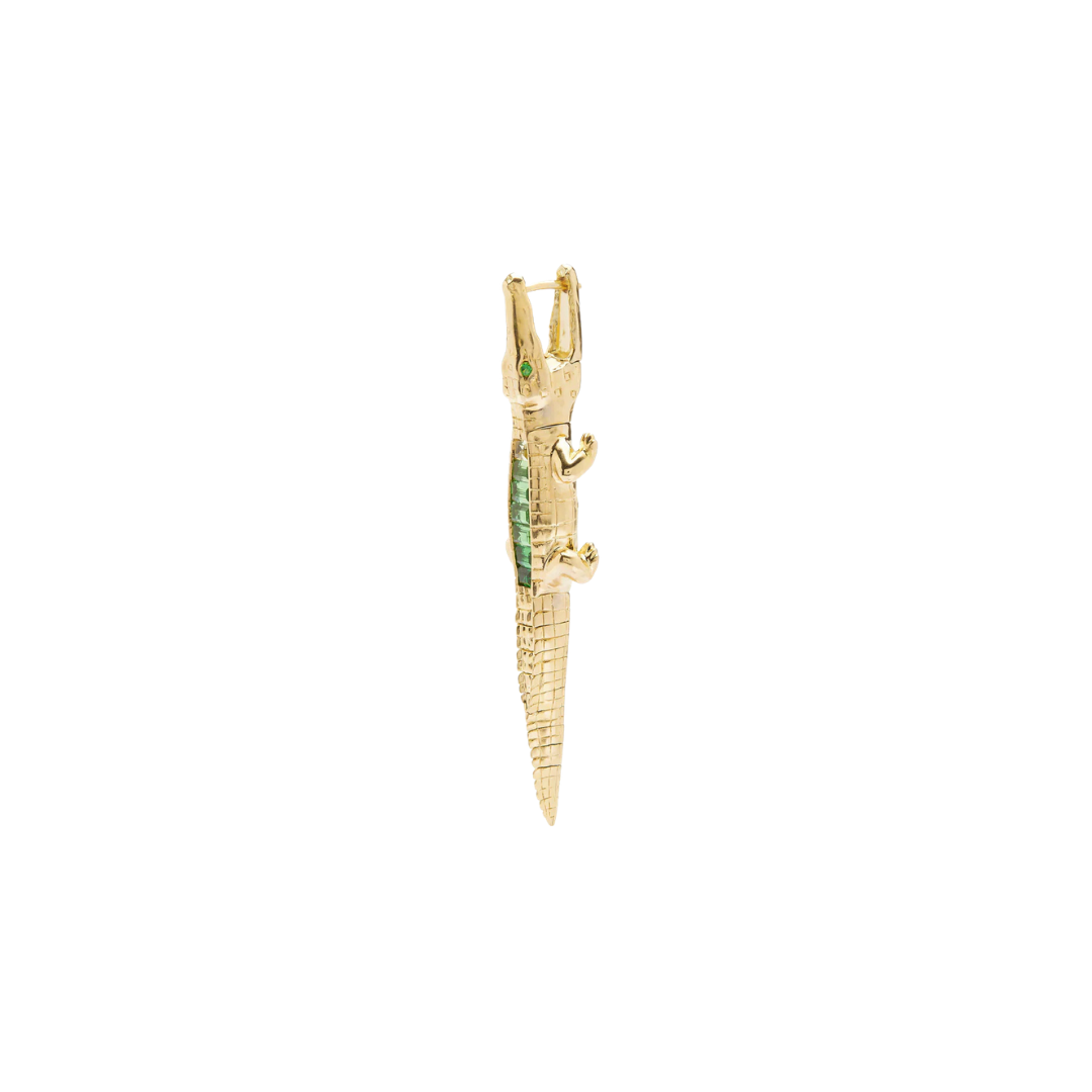 Alligator Tsavorite Bite Earring – Henri Noël