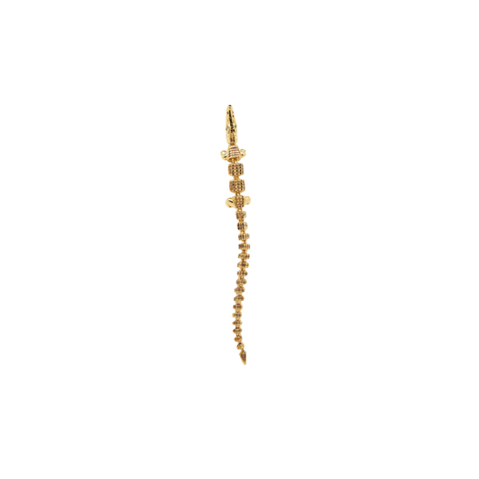 Alligator Vertebrae Bite Earring Extra Long – Henri Noël