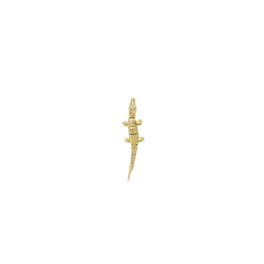 Alligator Yellow Gold Convertible Bite Earring – Henri Noël