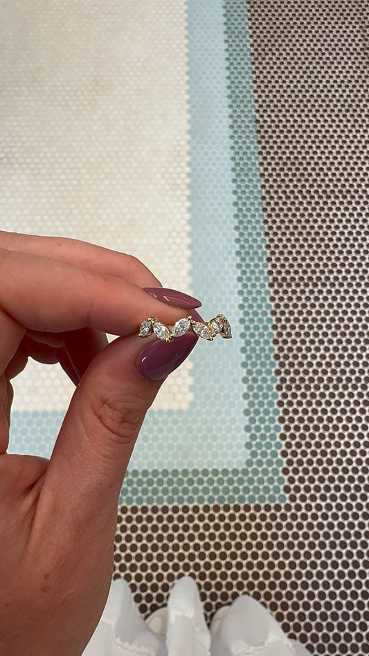Angled Marquise Diamond Band – Henri Noël