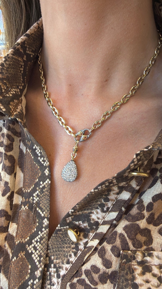 Lucy Delius- Pear Pocket Watch Pendant with Small Albert Clip