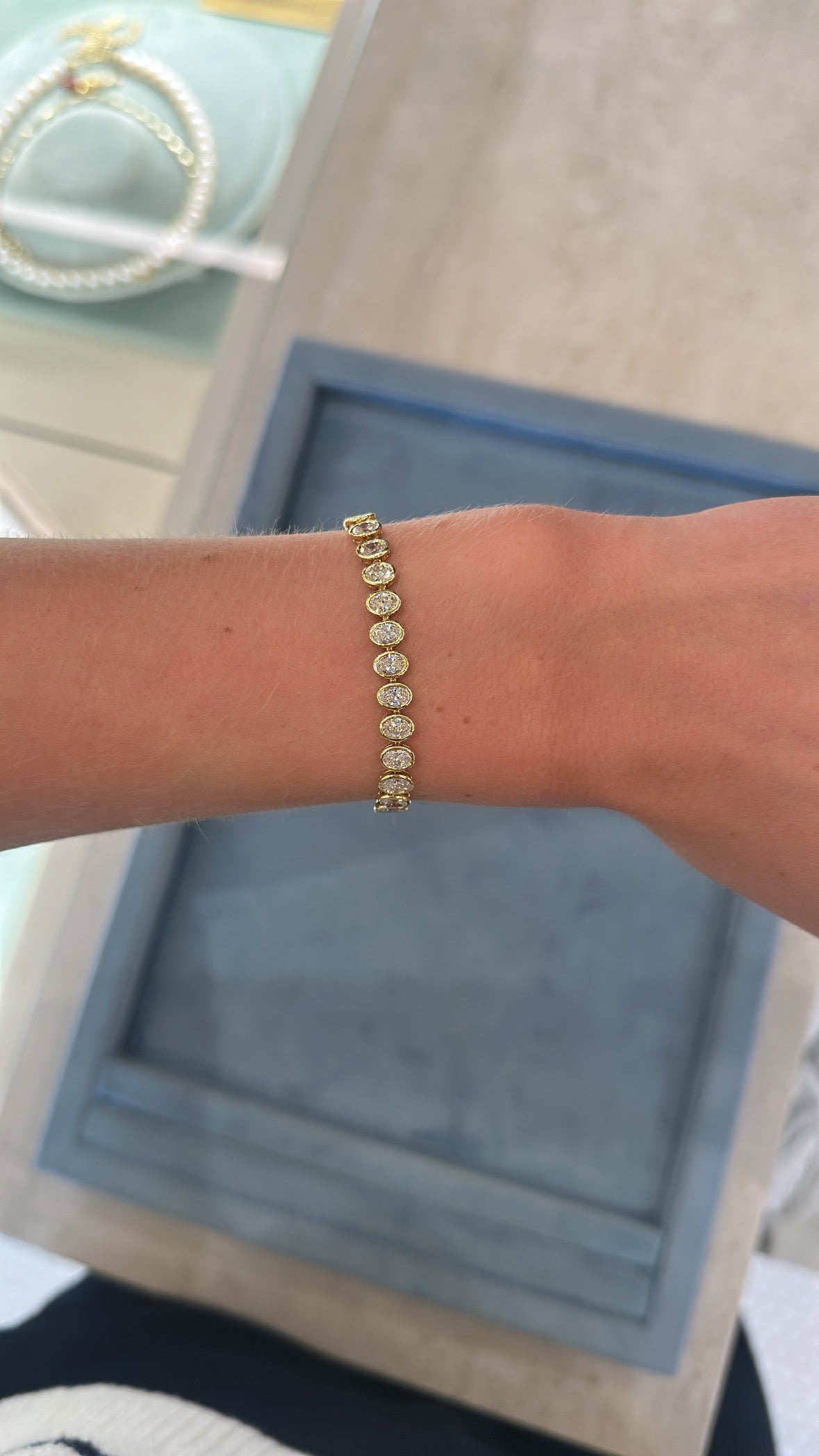 Oval Diamond Tennis Bracelet